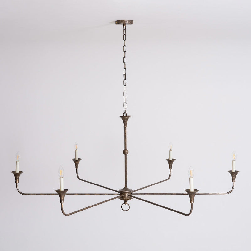 Cecil Chandelier – Minimalist Fluid Arm Candelabra Chandelier