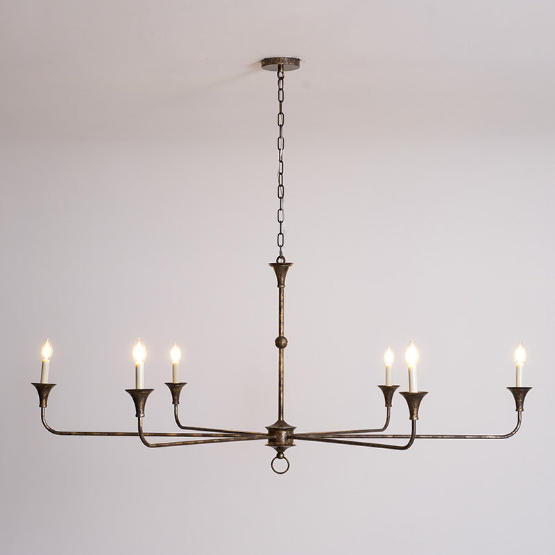 Cecil Chandelier – Minimalist Fluid Arm Candelabra Chandelier