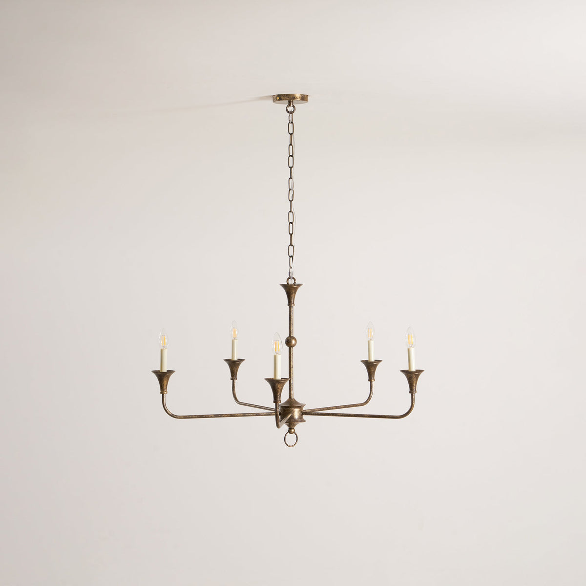 Cecil Chandelier – Minimalist Fluid Arm Candelabra Chandelier