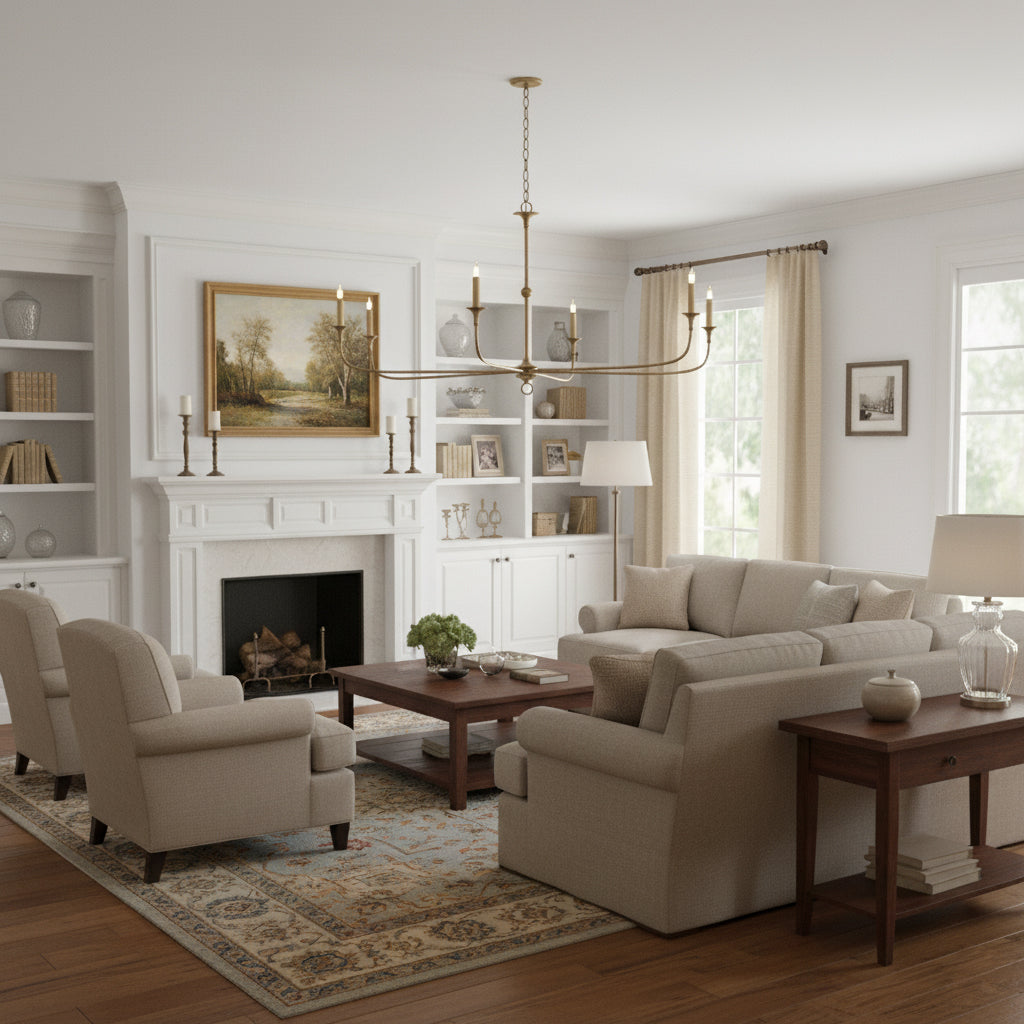 Cecil Chandelier – Minimalist Fluid Arm Candelabra Chandelier