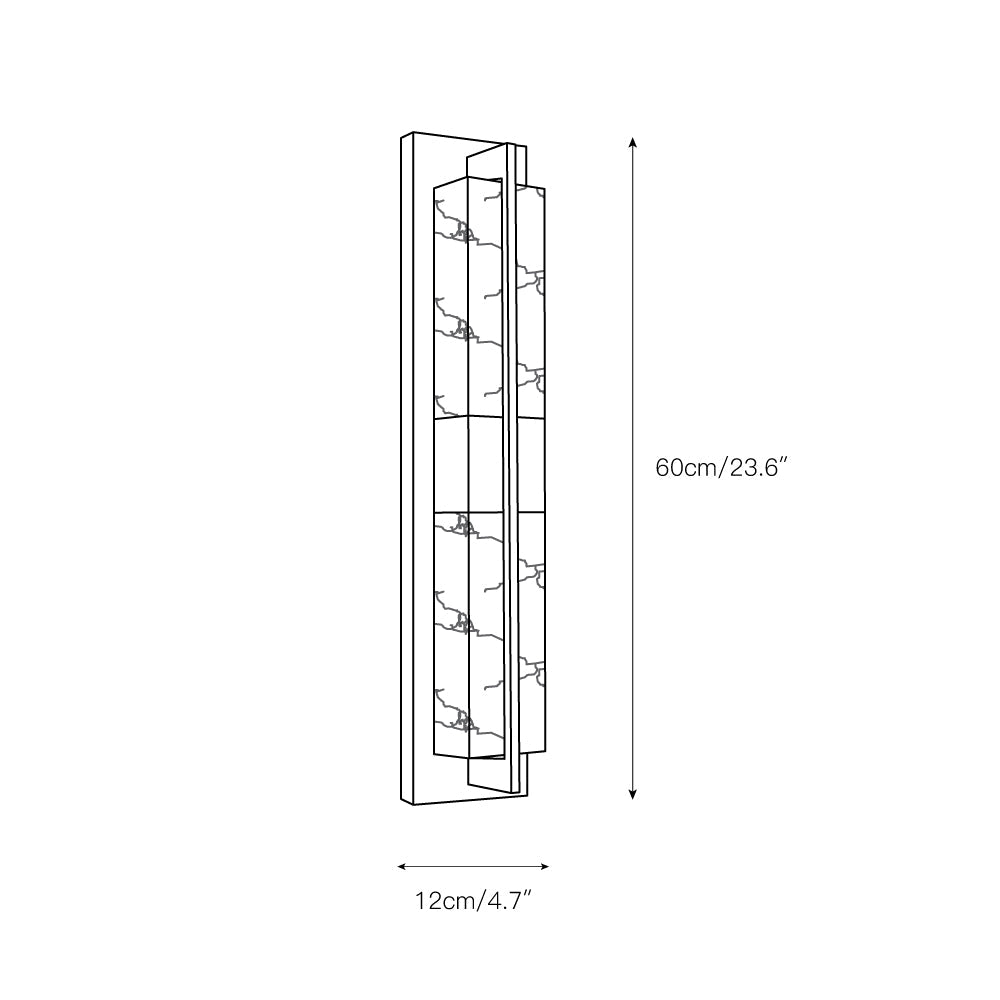 Cecily LED Alabaster Sconce - Modern Glam Heritage Brass & Natural Stone Wall Light