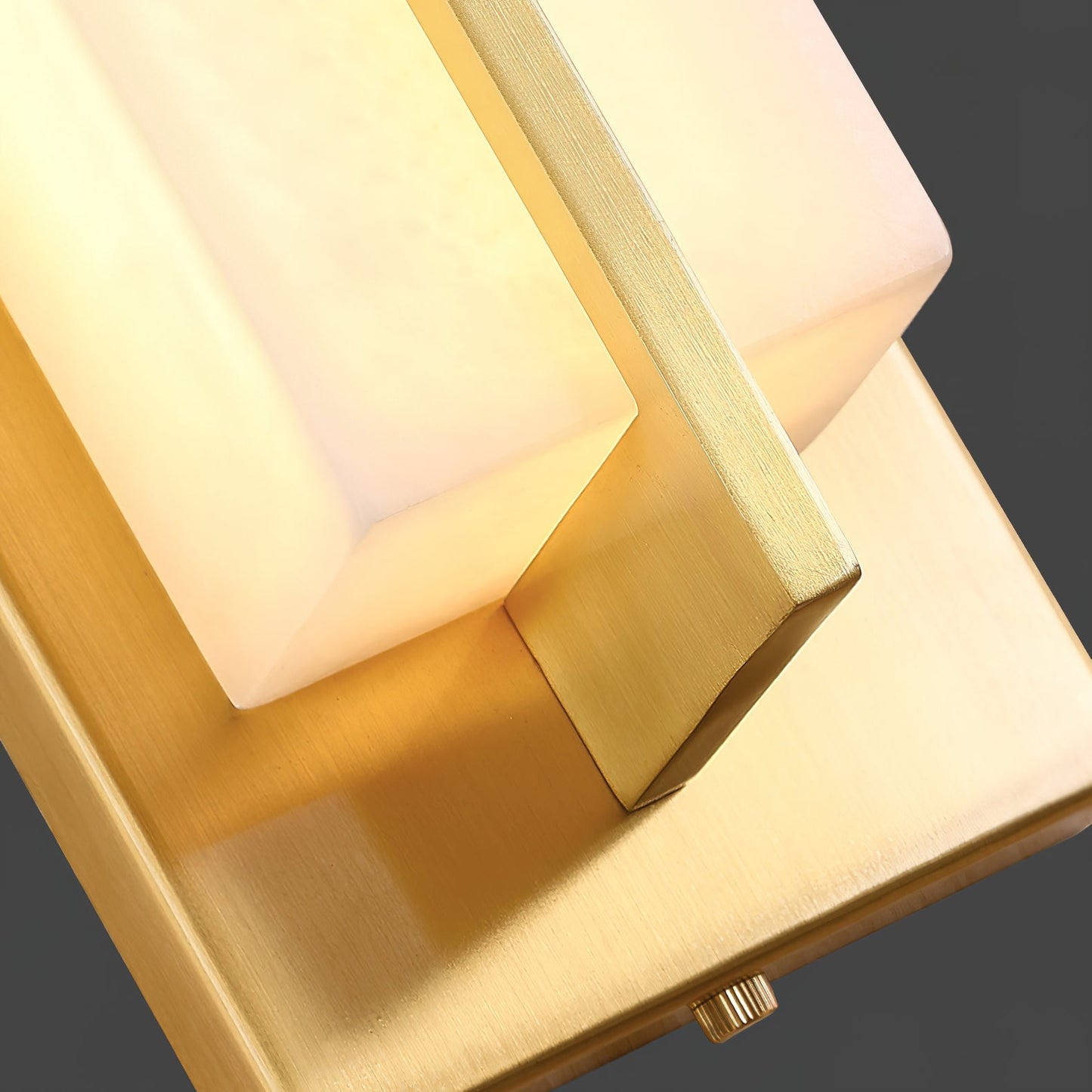 Cecily LED Alabaster Sconce - Modern Glam Heritage Brass & Natural Stone Wall Light