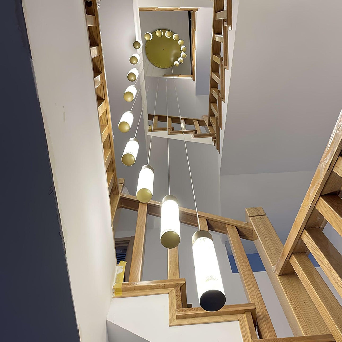 Celestial Alabaster Cascade Chandelier - Modern Luxury LED Multi-Light Stone Cluster