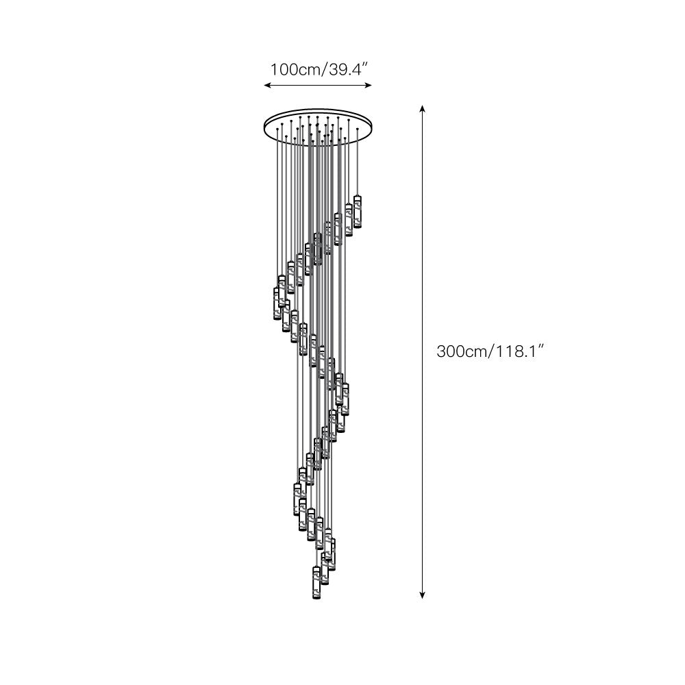 Celestial Alabaster Cascade Chandelier - Modern Luxury LED Multi-Light Stone Cluster