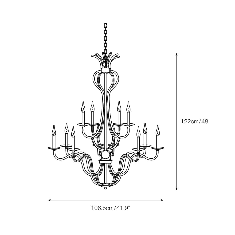 Celine Chandelier - Luxurious Corinthian Style Multi-Light Candle Chandelier