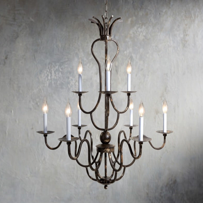 Celine Chandelier - Luxurious Corinthian Style Multi-Light Candle Chandelier