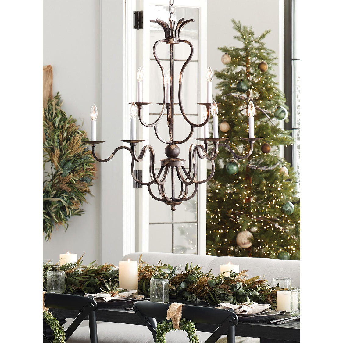 Celine Chandelier - Luxurious Corinthian Style Multi-Light Candle Chandelier