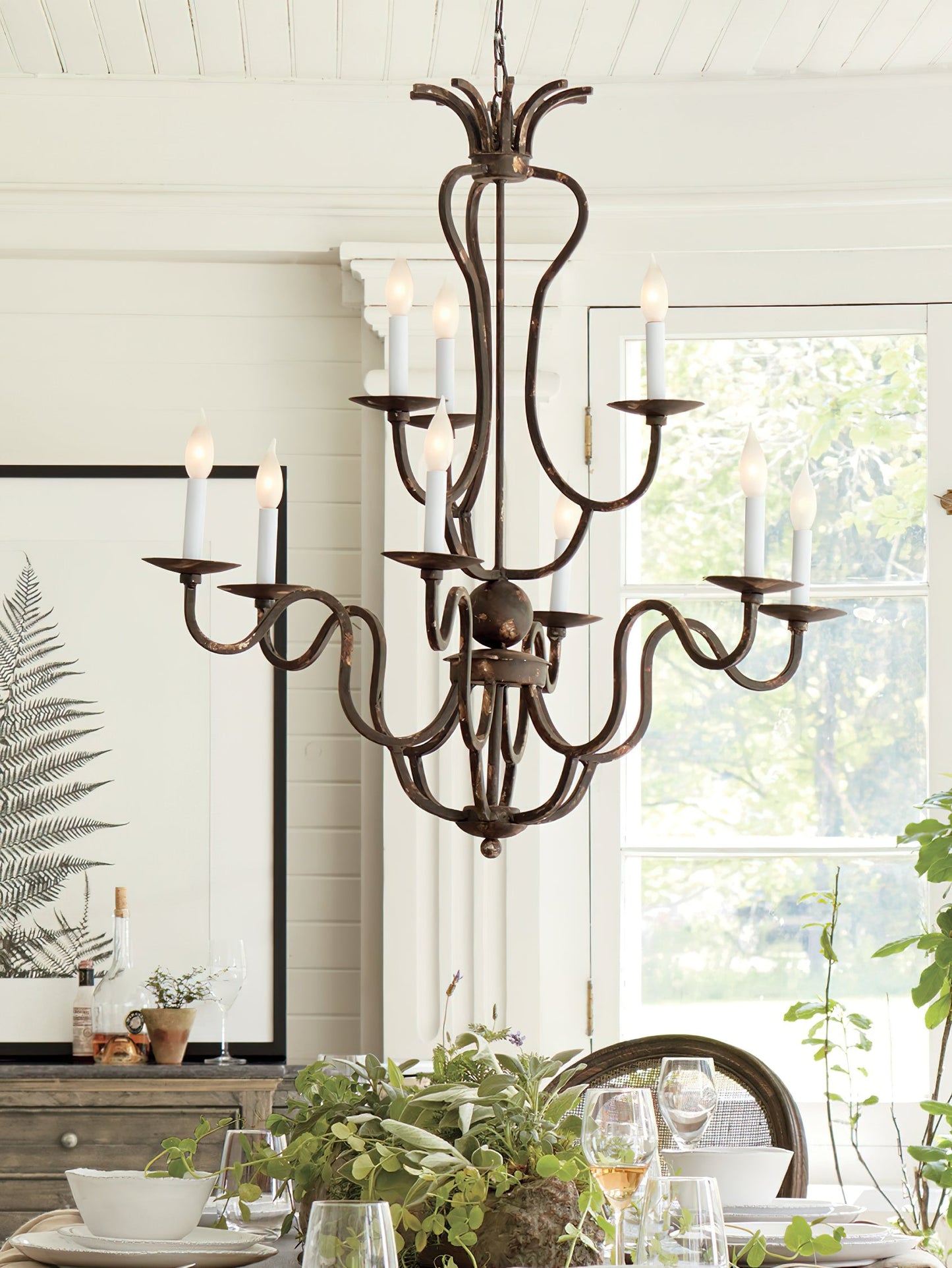 Celine Chandelier - Luxurious Corinthian Style Multi-Light Candle Chandelier