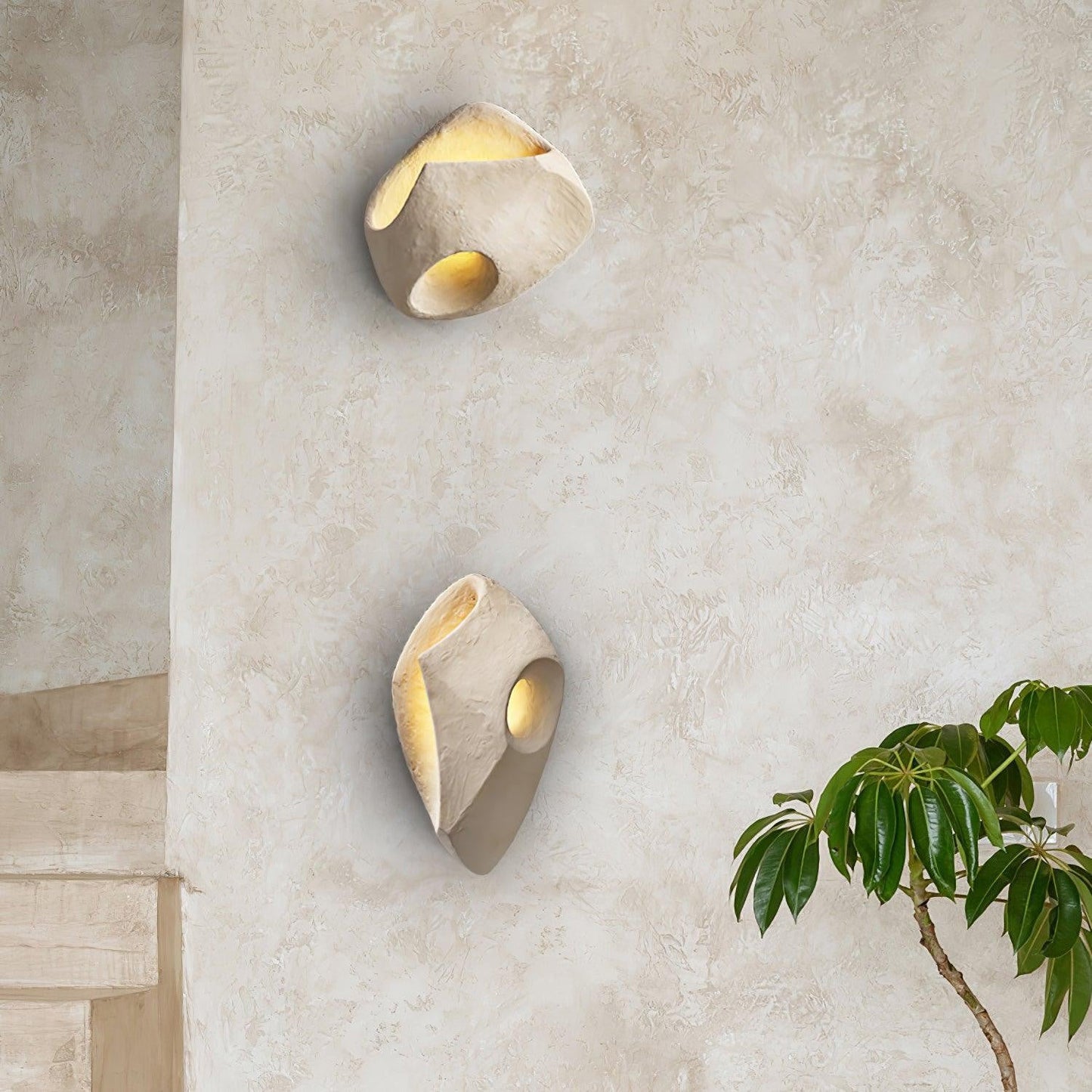 Cement Hollow Wall Lamp - Modern Minimalist Architectural Concrete Sconce