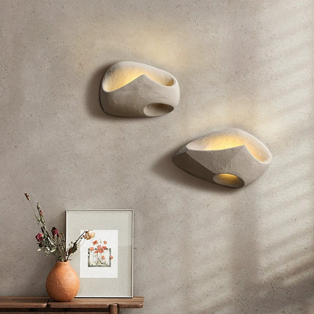 Cement Hollow Wall Lamp - Modern Minimalist Architectural Concrete Sconce