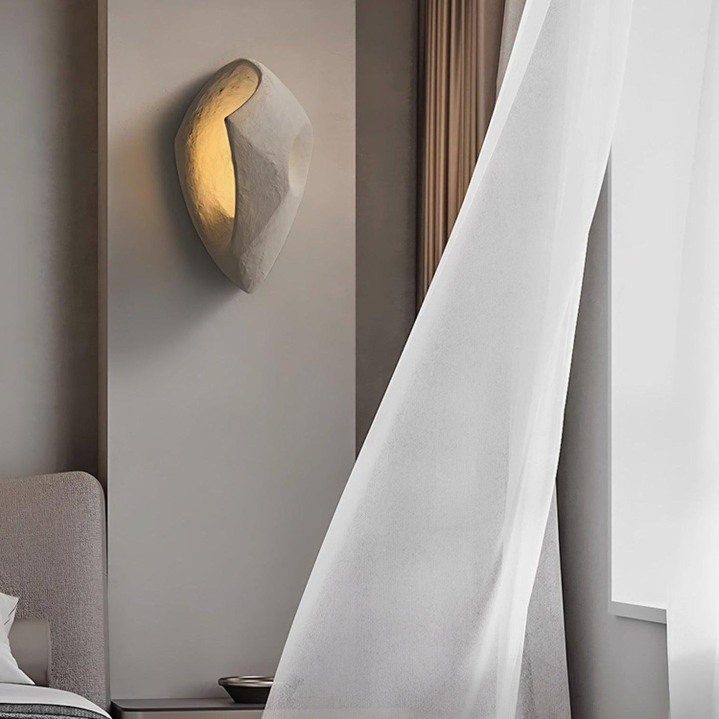 Cement Hollow Wall Lamp - Modern Minimalist Architectural Concrete Sconce