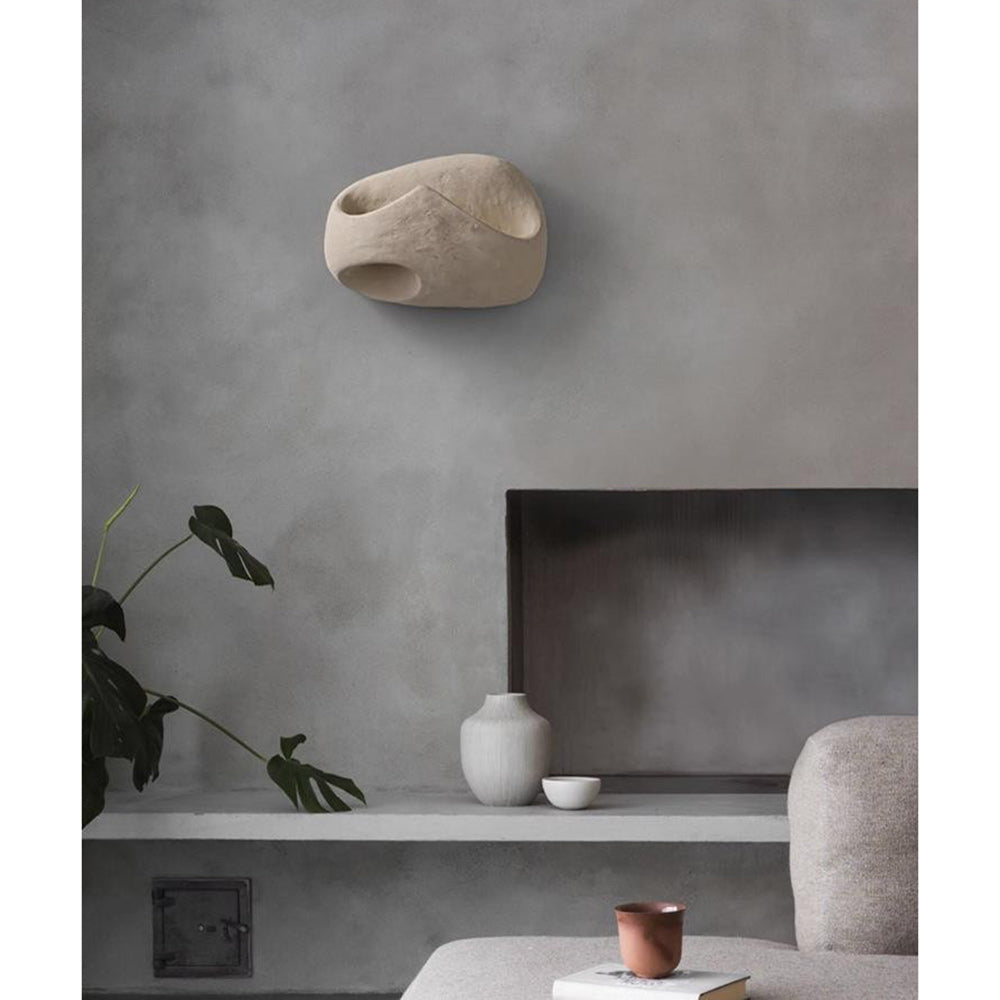 Cement Hollow Wall Lamp - Modern Minimalist Architectural Concrete Sconce