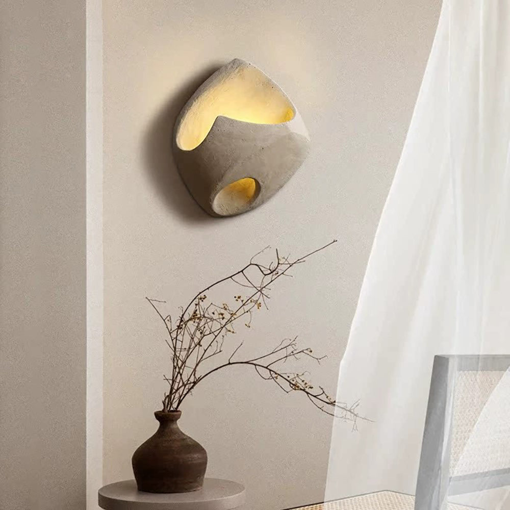 Cement Hollow Wall Lamp - Modern Minimalist Architectural Concrete Sconce
