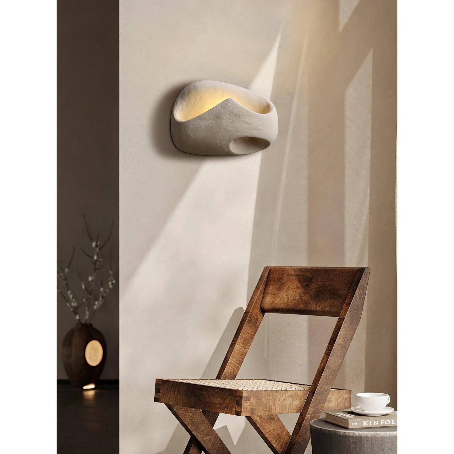 Cement Hollow Wall Lamp - Modern Minimalist Architectural Concrete Sconce