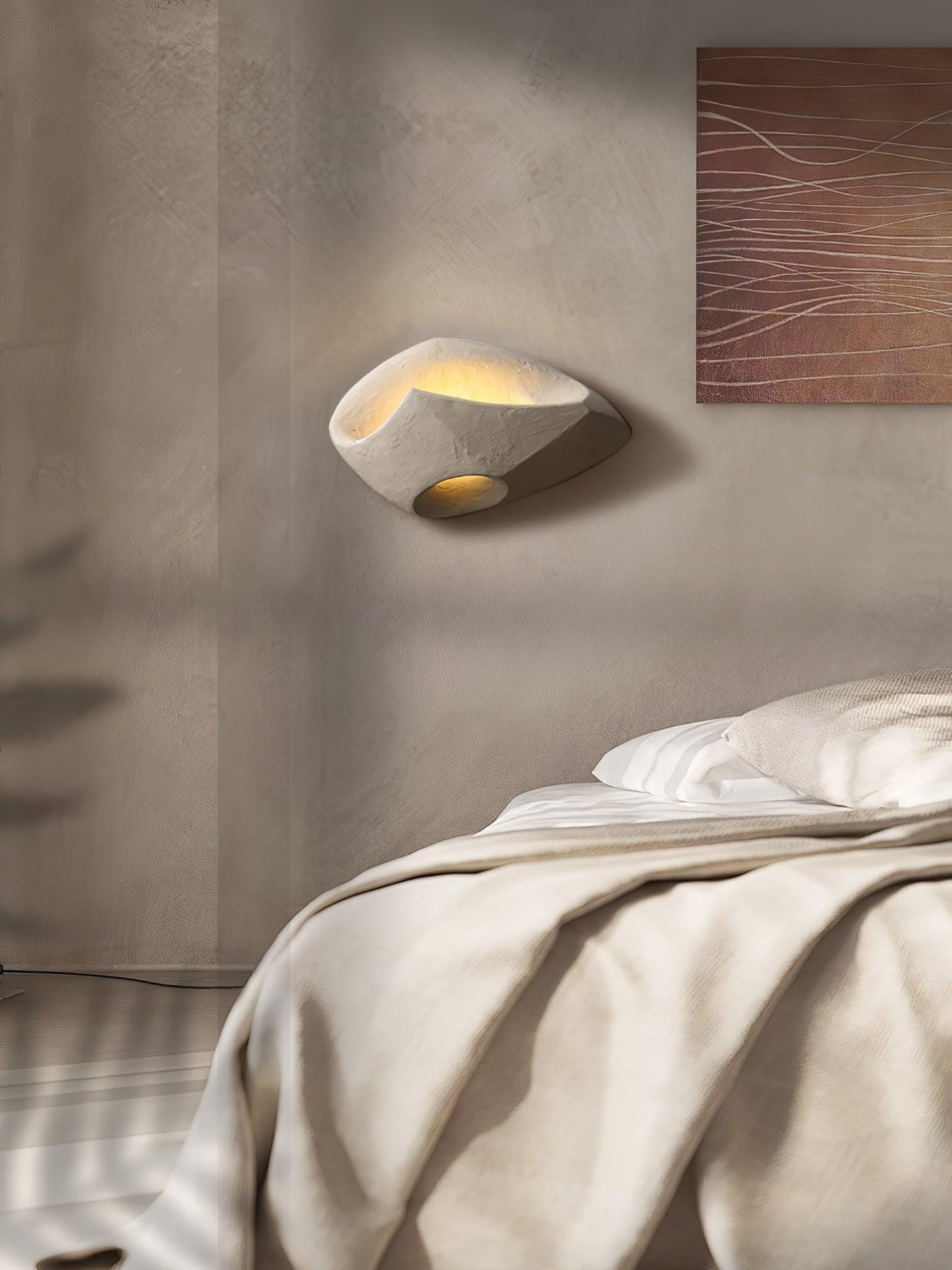 Cement Hollow Wall Lamp - Modern Minimalist Architectural Concrete Sconce