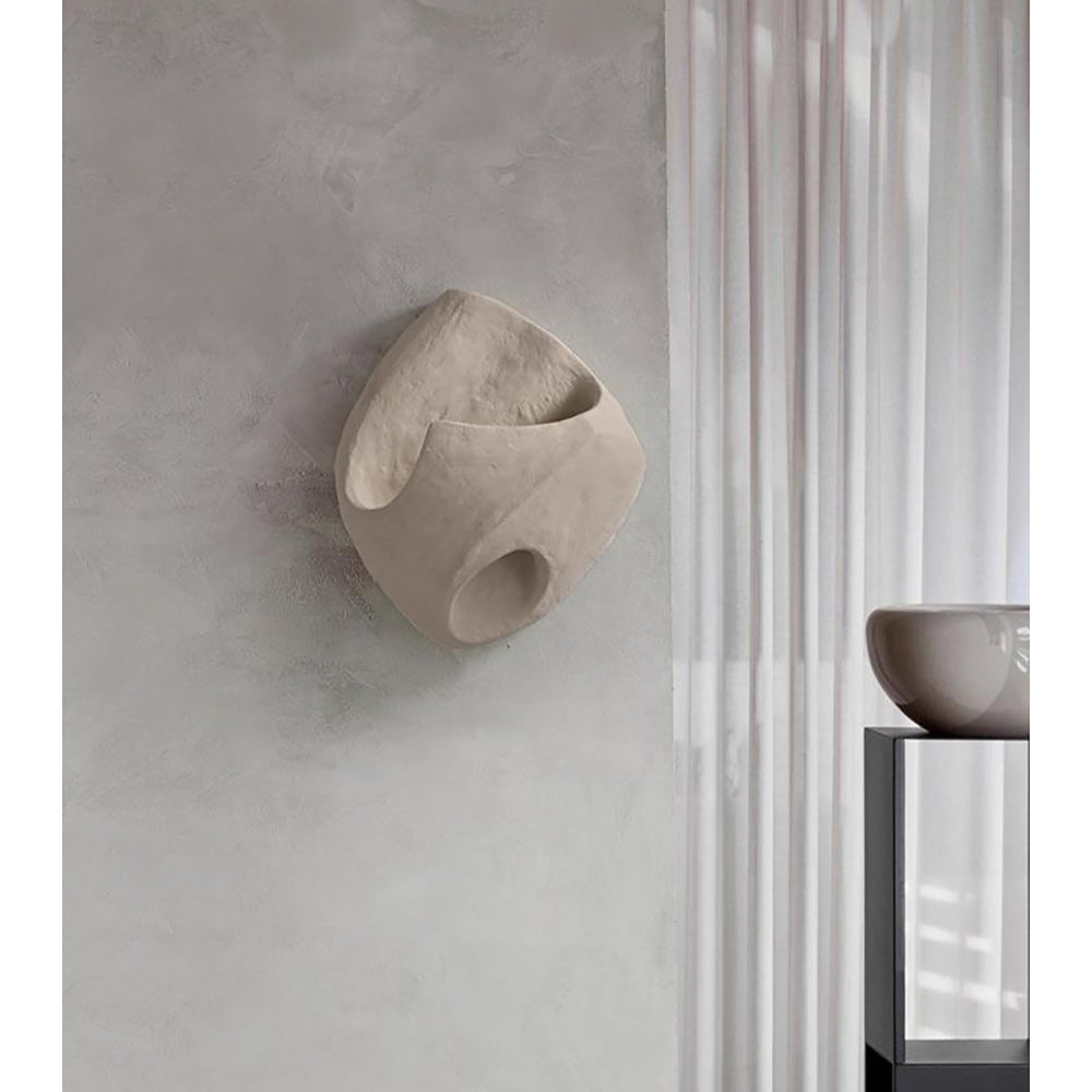Cement Hollow Wall Lamp - Modern Minimalist Architectural Concrete Sconce