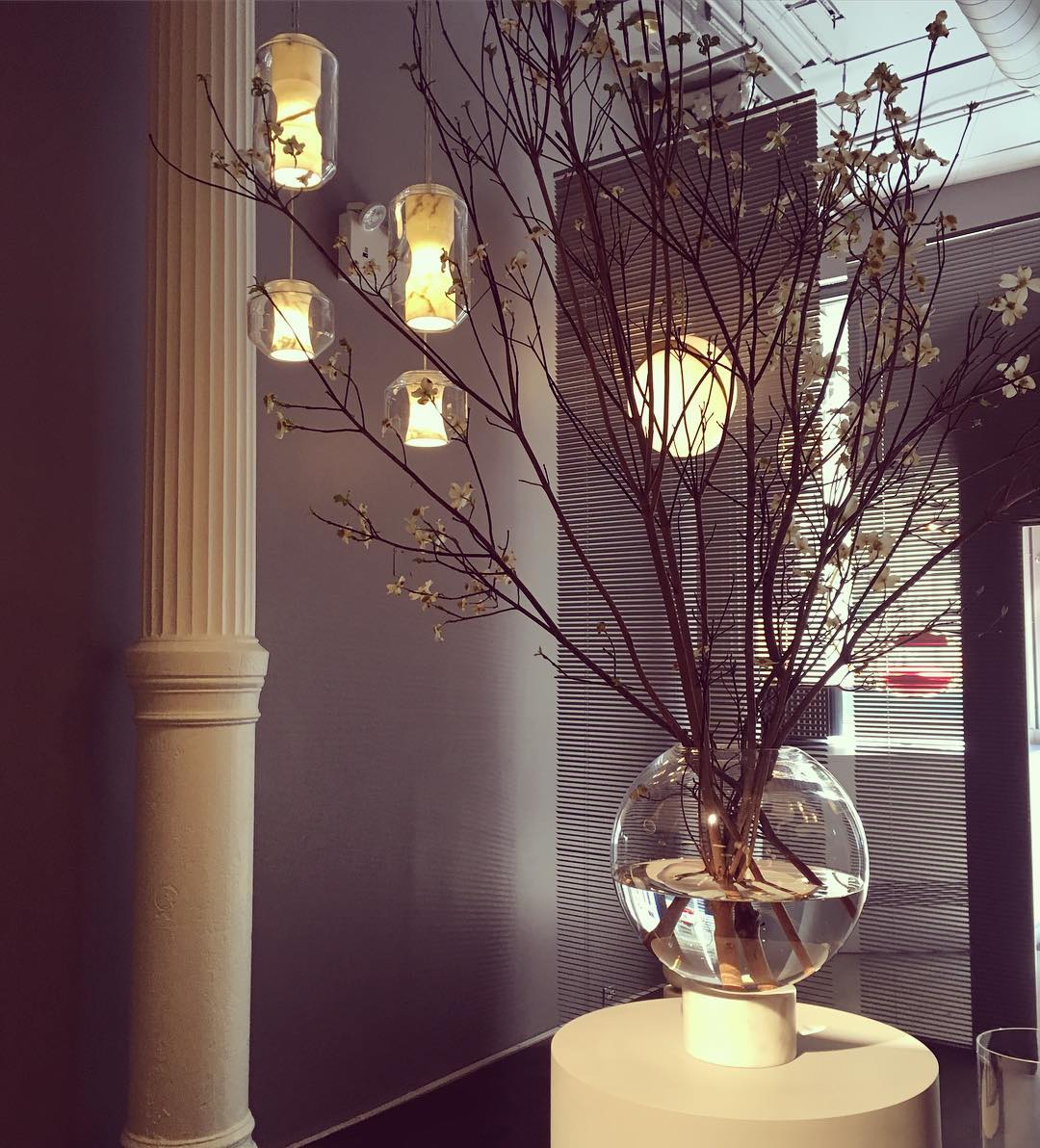Glass Alabaster Pendant Lamp - Translucent Alabaster Core & Clear Glass Pendant