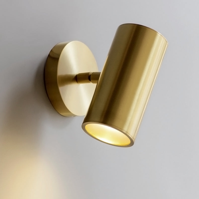 Champeaux Sconce - Minimalist Solid Brass Industrial Cylinder Wall Light