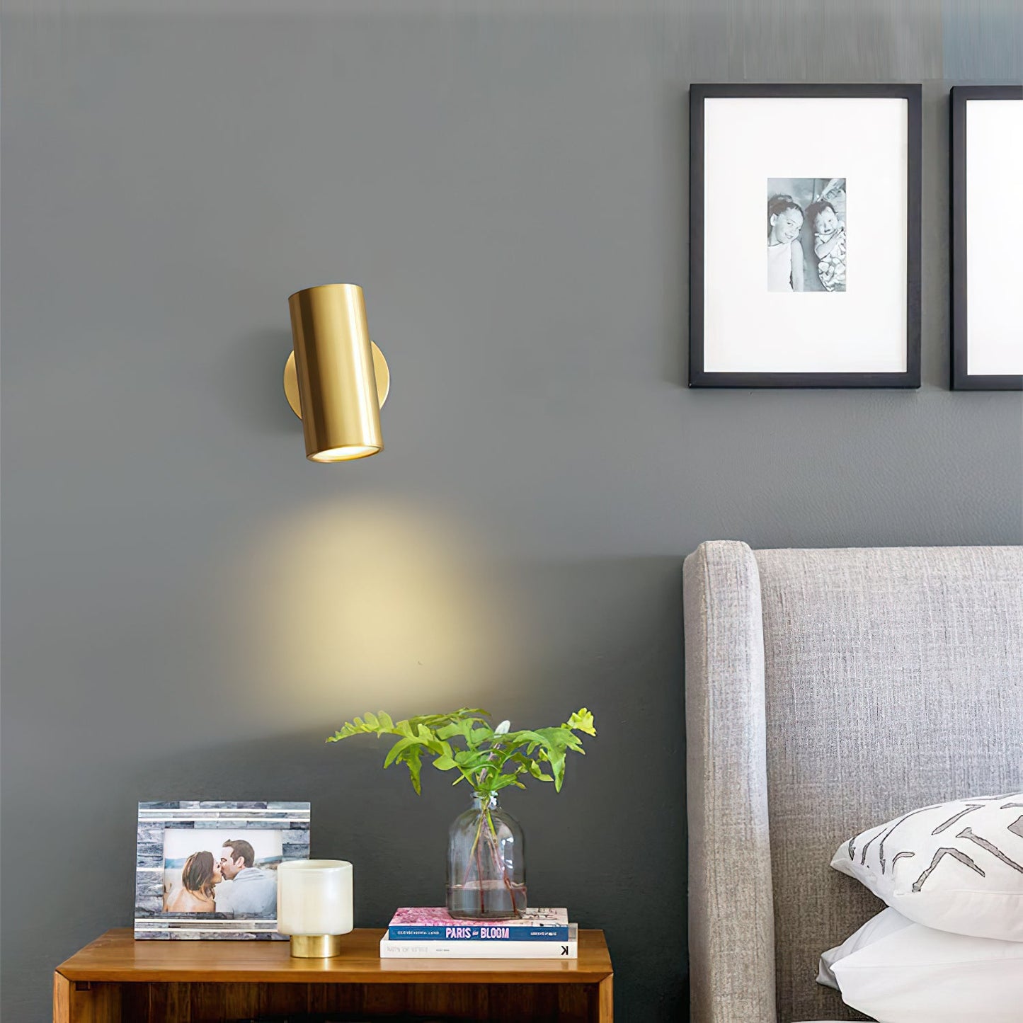 Champeaux Sconce - Minimalist Solid Brass Industrial Cylinder Wall Light