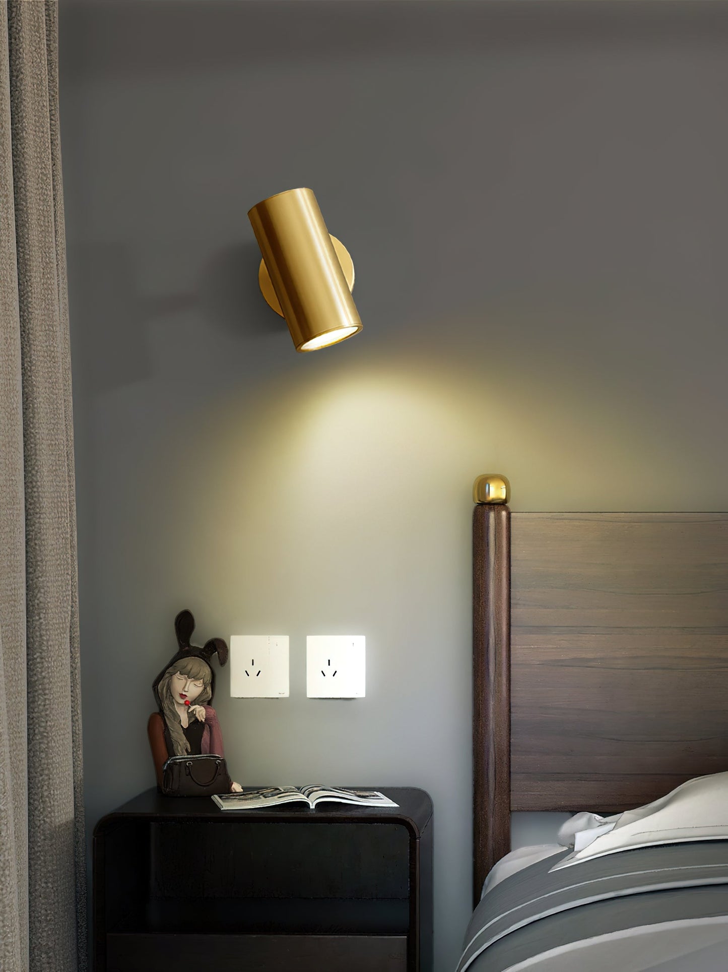 Champeaux Sconce - Minimalist Solid Brass Industrial Cylinder Wall Light