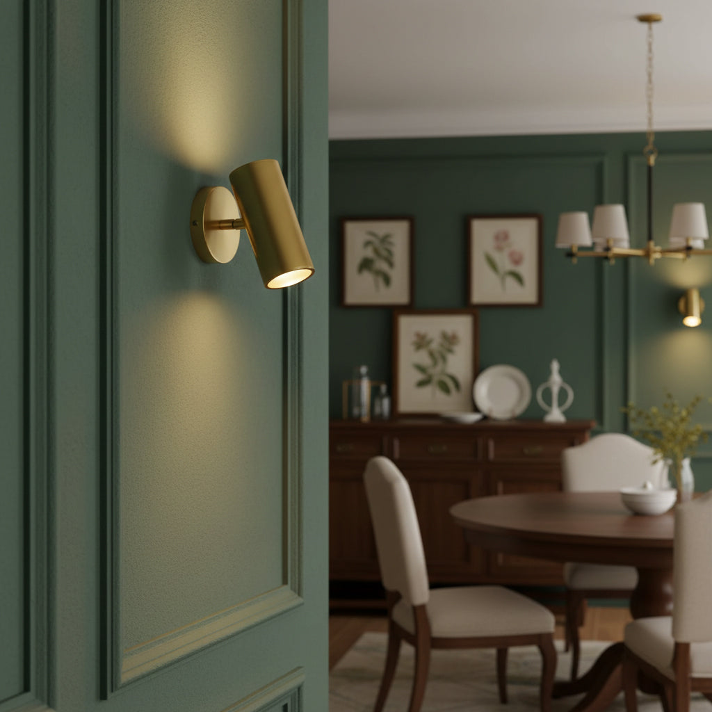 Champeaux Sconce - Minimalist Solid Brass Industrial Cylinder Wall Light