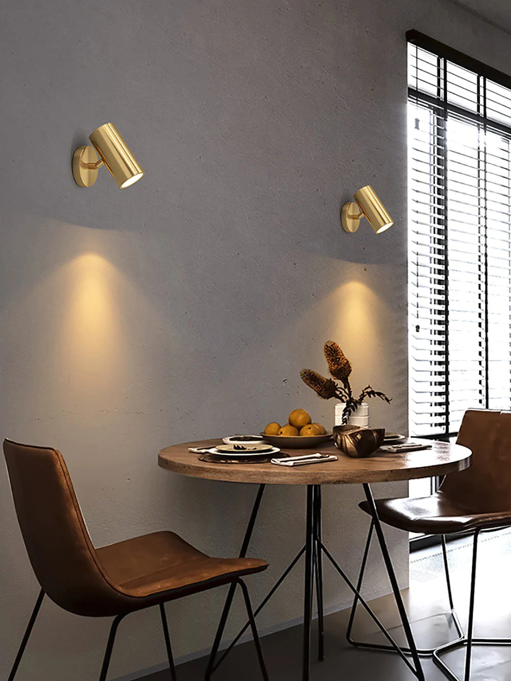 Champeaux Sconce - Minimalist Solid Brass Industrial Cylinder Wall Light