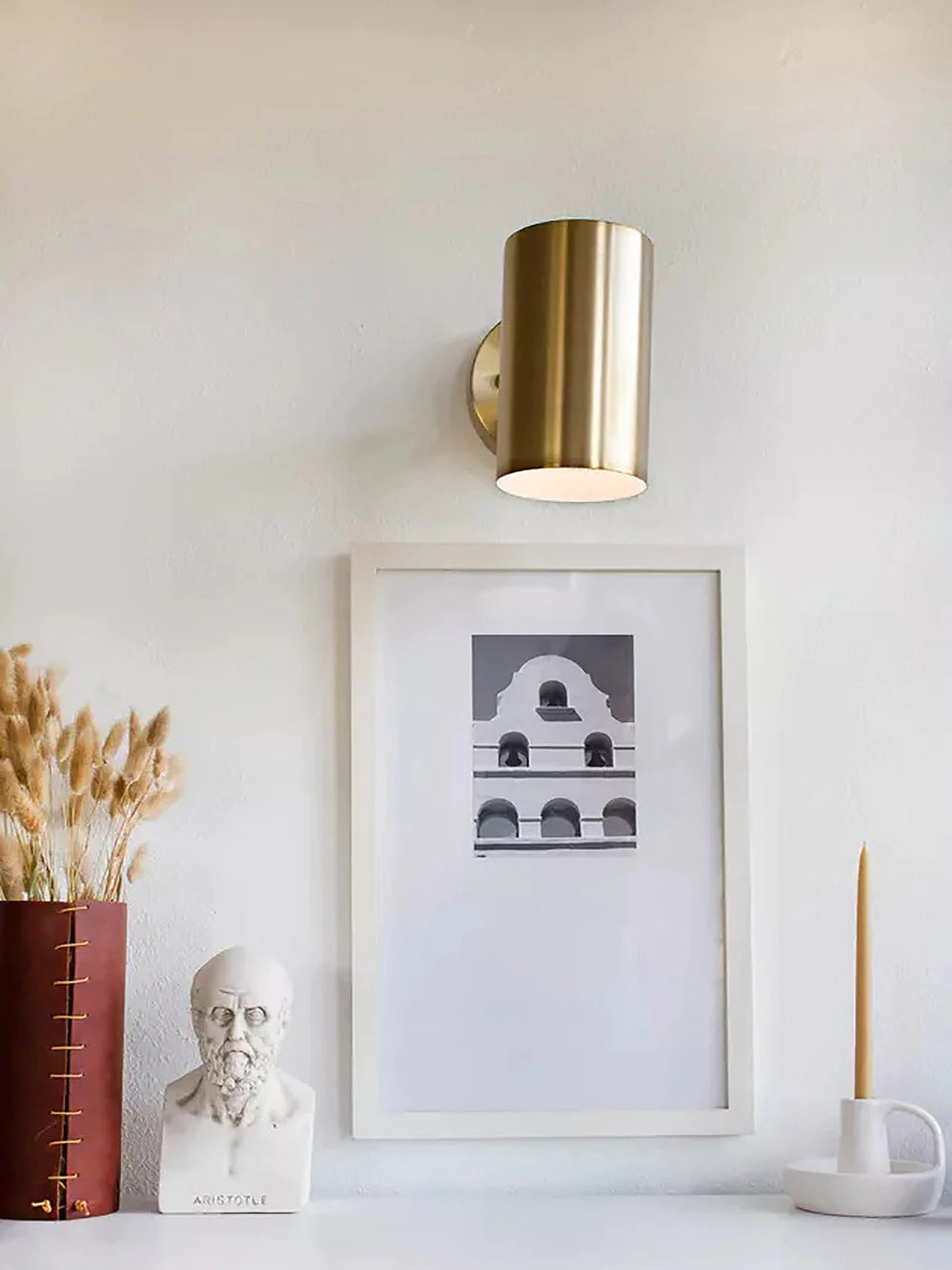Champeaux Sconce - Minimalist Solid Brass Industrial Cylinder Wall Light