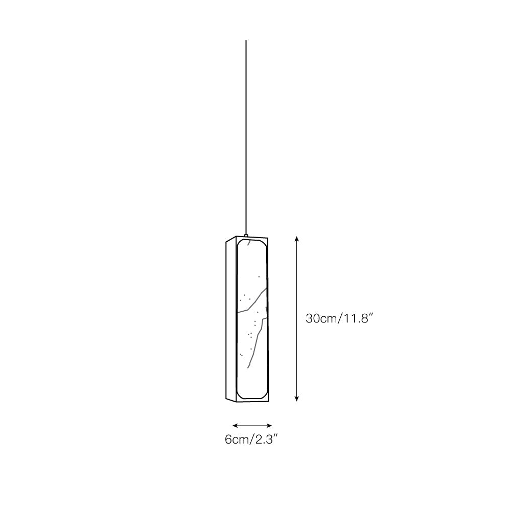 Chaos Alabaster Pendant Light - Minimalist Natural Stone LED Cylinder Drop