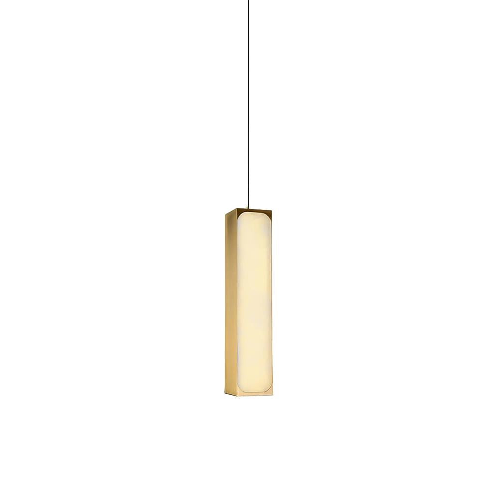 Chaos Alabaster Pendant Light - Minimalist Natural Stone LED Cylinder Drop