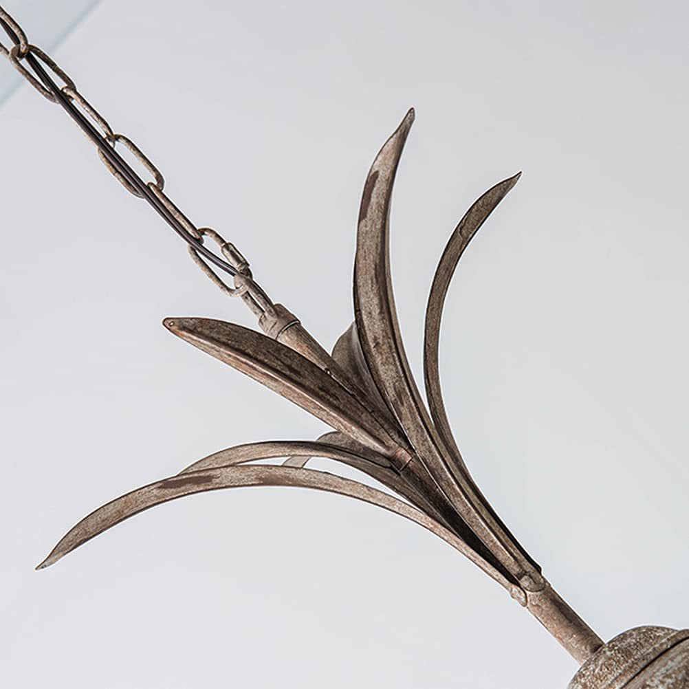 Charleston Chandelier - Large 6-Light Rustic Iron Up-Light Chandelier