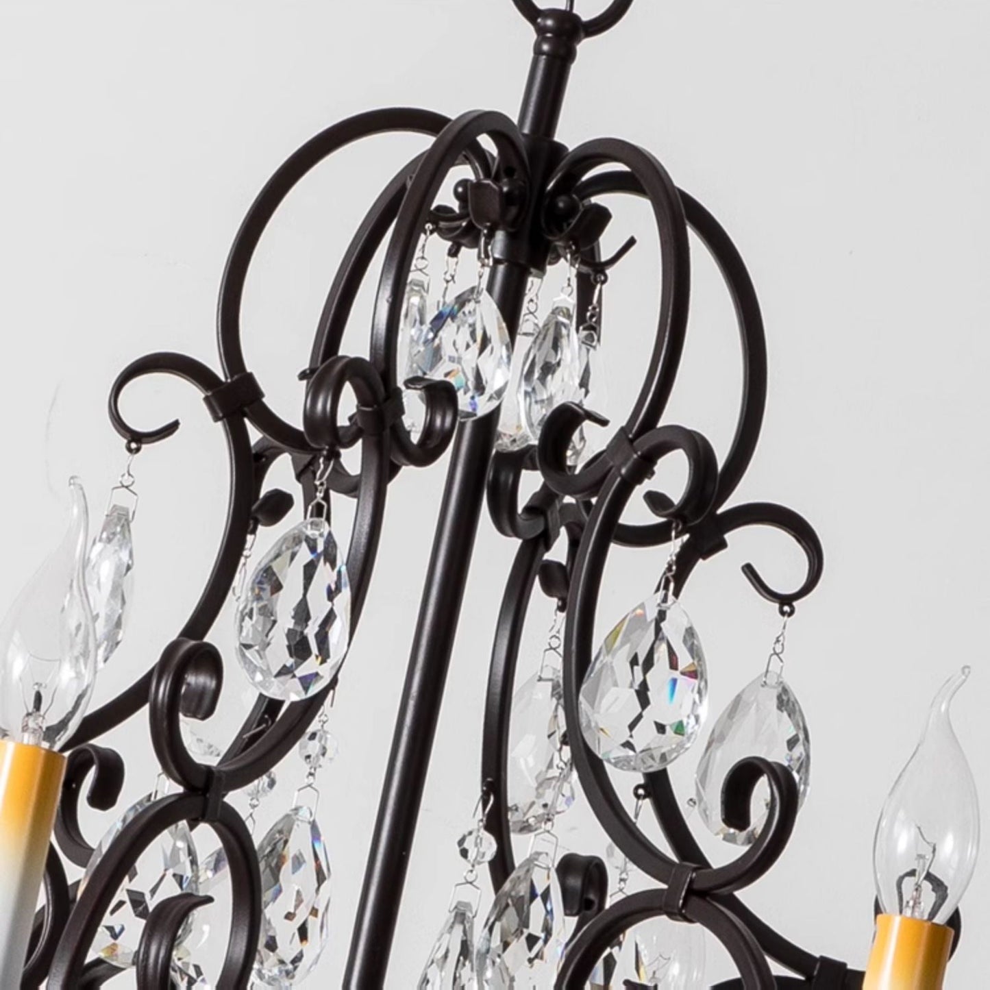 Chateau Tiered Chandelier - French Country 2-Tier Crystal & Iron Grand Pendant