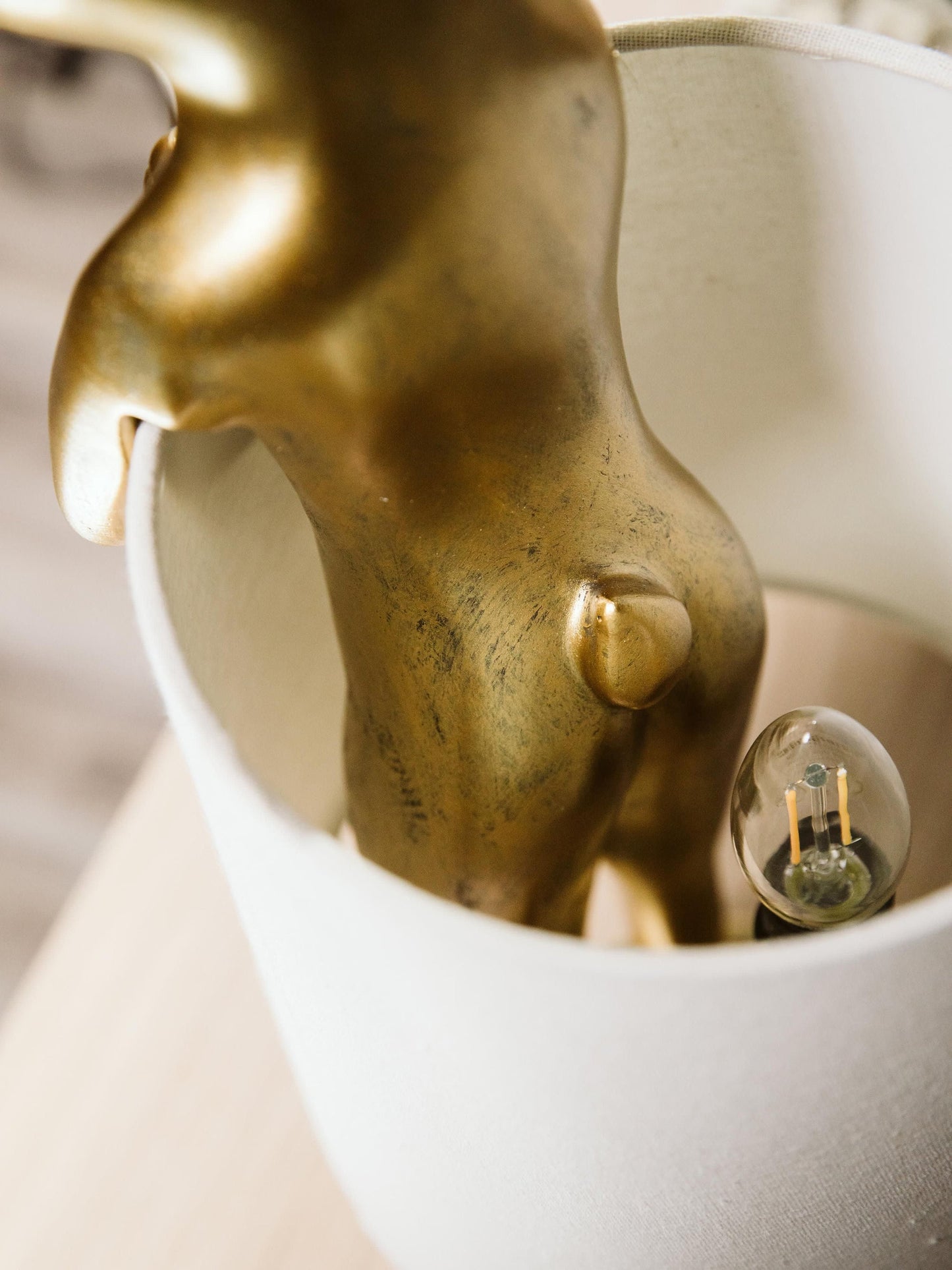 Chester Rabbit Table Lamp - Whimsical Sculptural Resin Animal Lamp