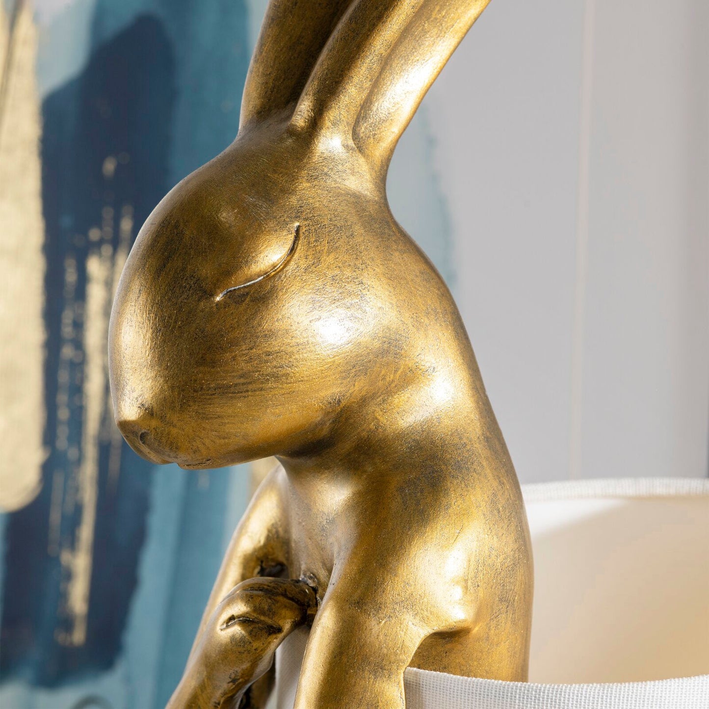 Chester Rabbit Table Lamp - Whimsical Sculptural Resin Animal Lamp