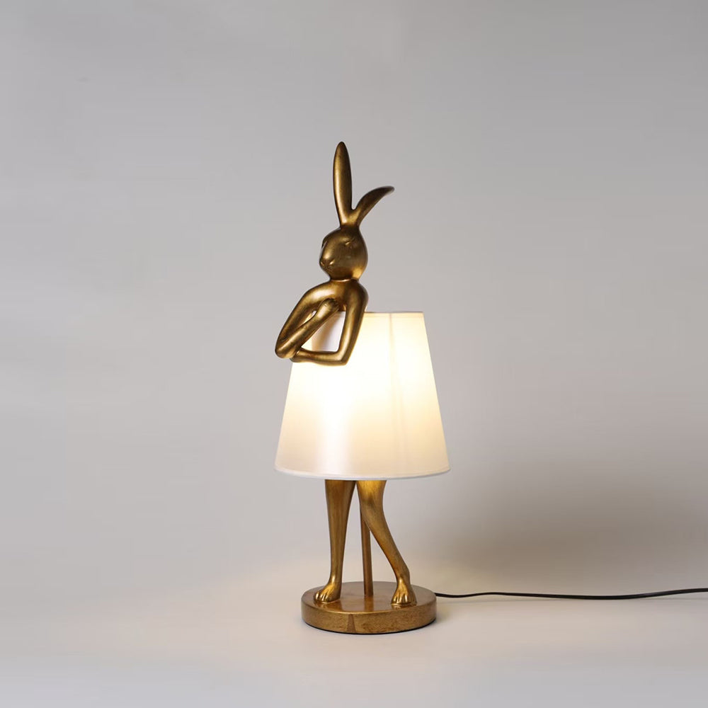 Chester Rabbit Table Lamp - Whimsical Sculptural Resin Animal Lamp