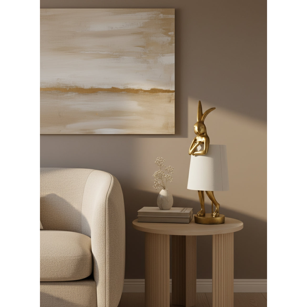 Chester Rabbit Table Lamp - Whimsical Sculptural Resin Animal Lamp