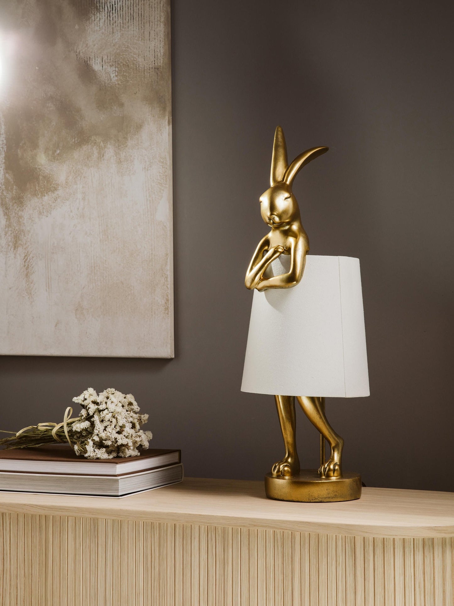 Chester Rabbit Table Lamp - Whimsical Sculptural Resin Animal Lamp