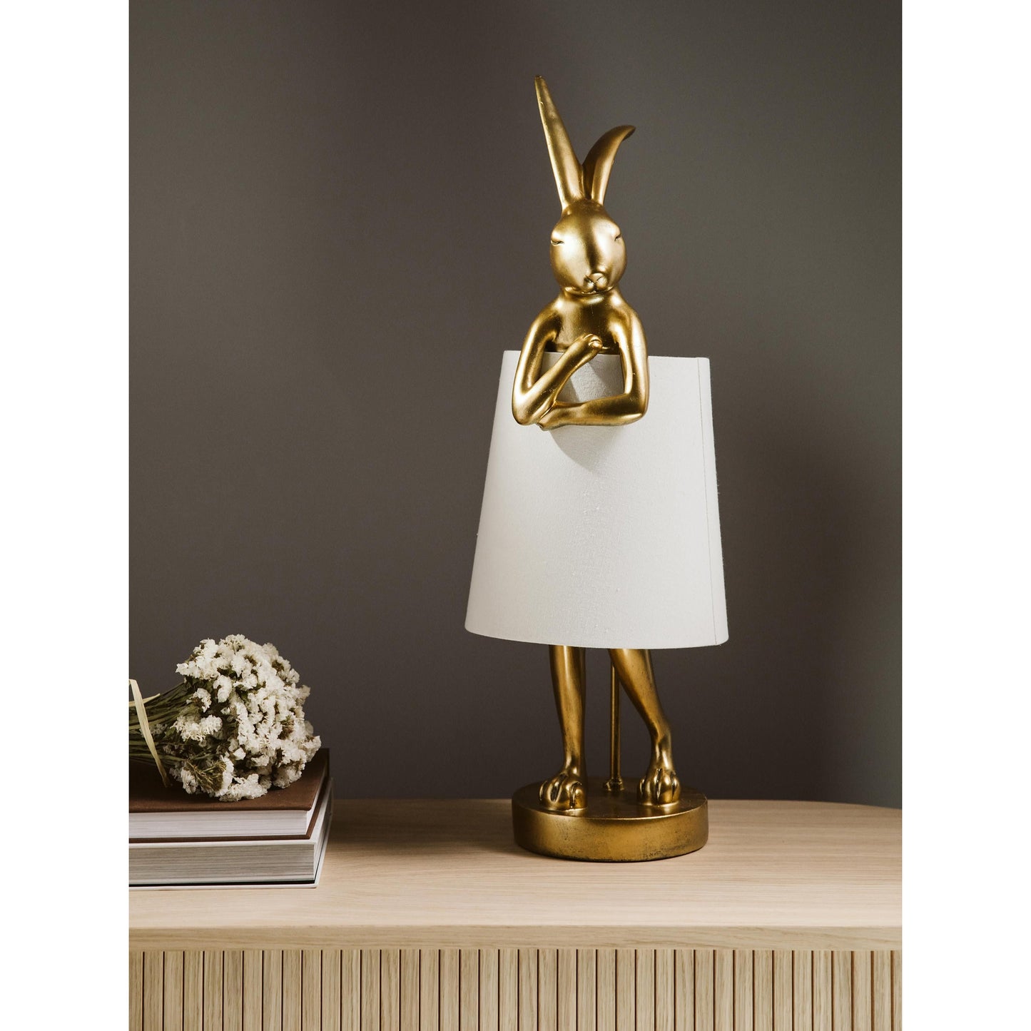 Chester Rabbit Table Lamp - Whimsical Sculptural Resin Animal Lamp