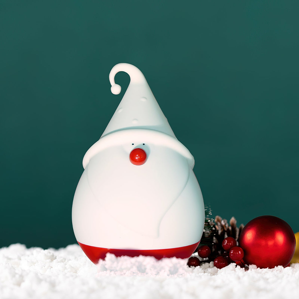 Snowman Night Light (Built-in Battery) - Rechargeable Silicone Holiday Lamp | Soft LED Nursery & Christmas Light