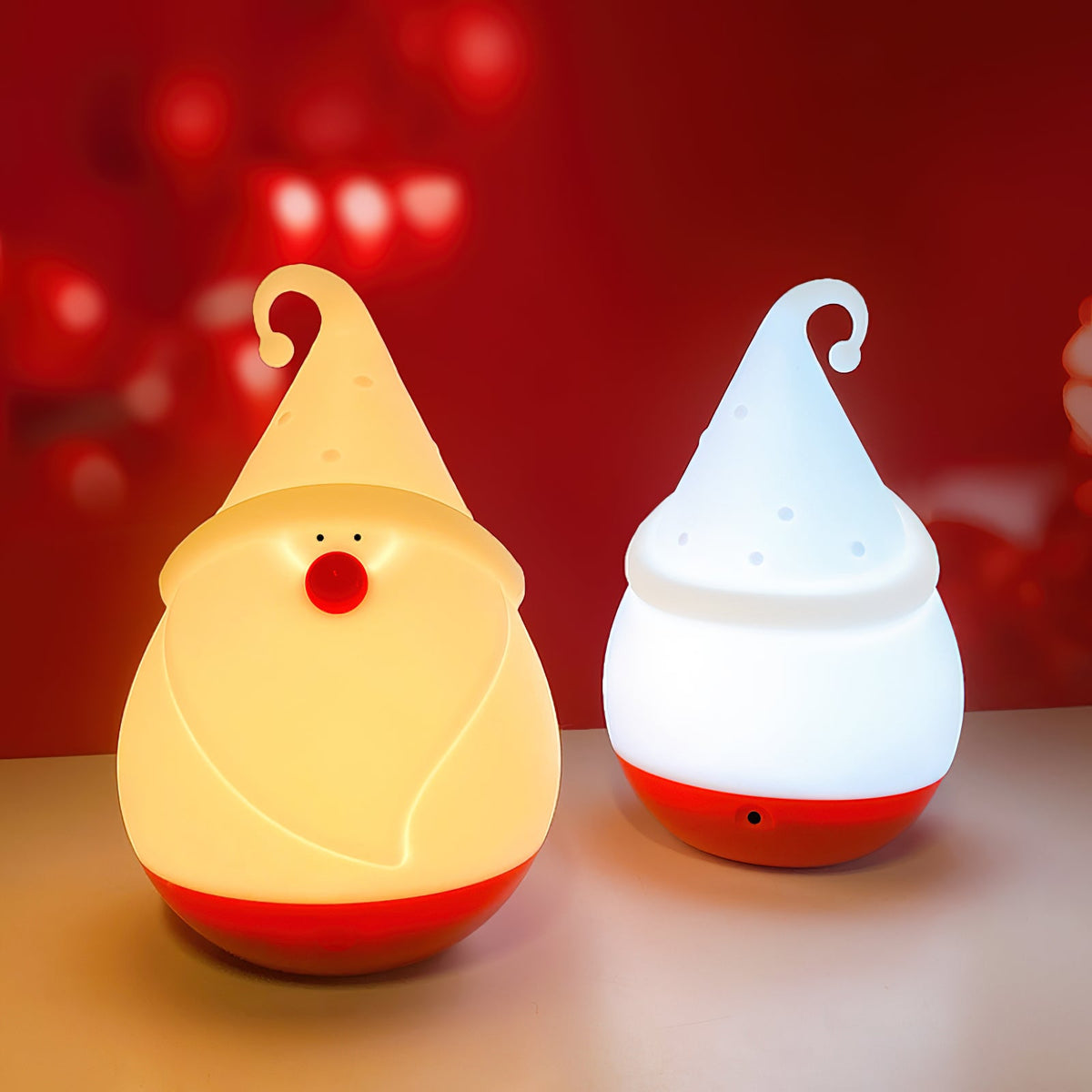 Snowman Night Light (Built-in Battery) - Rechargeable Silicone Holiday Lamp | Soft LED Nursery & Christmas Light