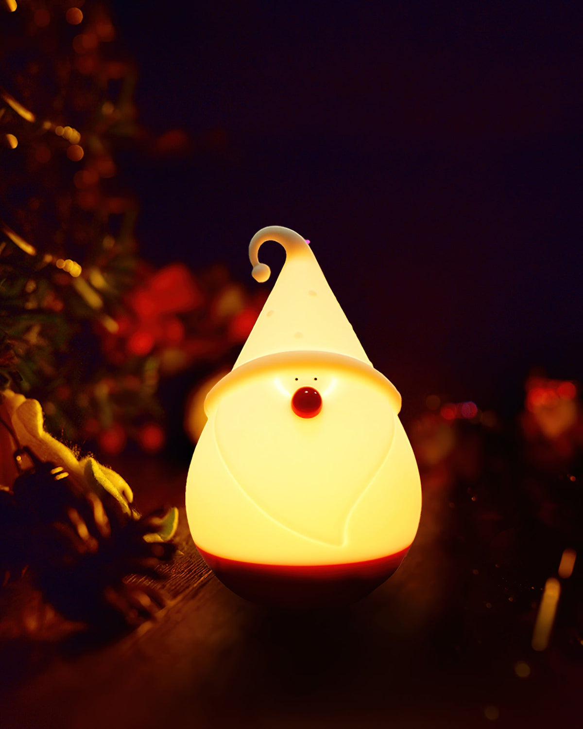 Snowman Night Light (Built-in Battery) - Rechargeable Silicone Holiday Lamp | Soft LED Nursery & Christmas Light
