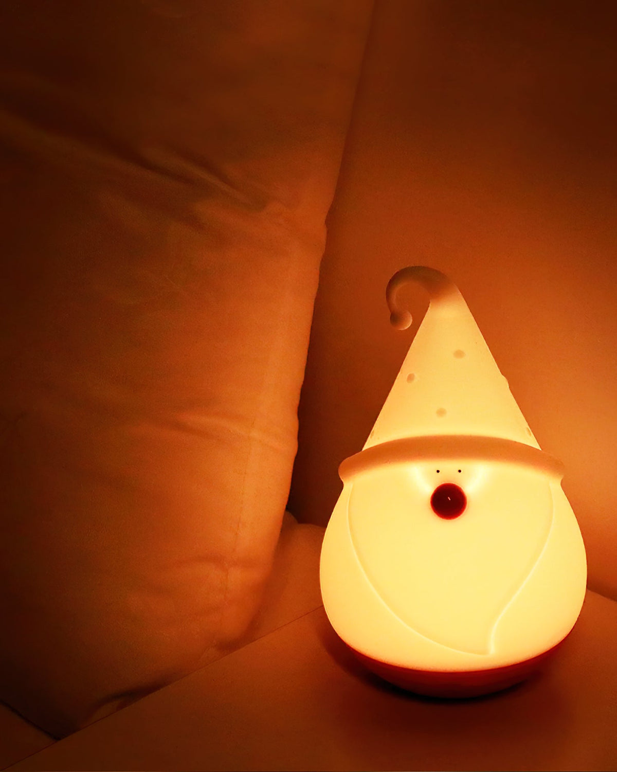 Snowman Night Light (Built-in Battery) - Rechargeable Silicone Holiday Lamp | Soft LED Nursery & Christmas Light