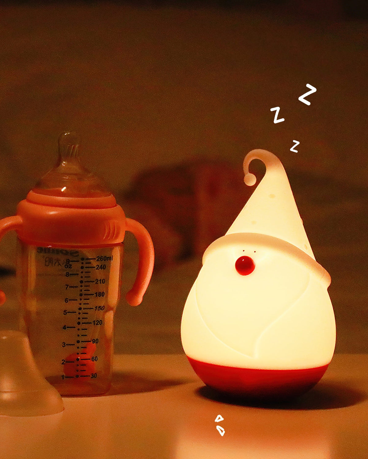 Snowman Night Light (Built-in Battery) - Rechargeable Silicone Holiday Lamp | Soft LED Nursery & Christmas Light