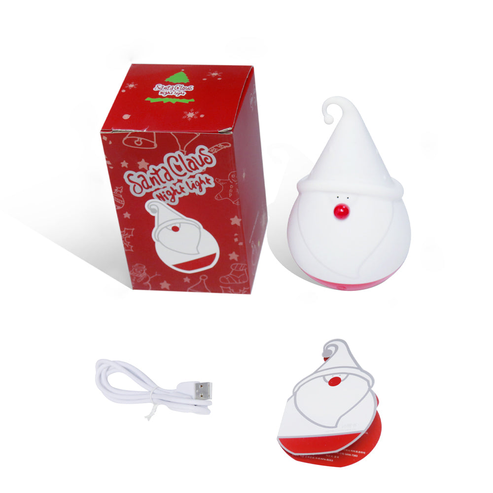 Snowman Night Light (Built-in Battery) - Rechargeable Silicone Holiday Lamp | Soft LED Nursery & Christmas Light
