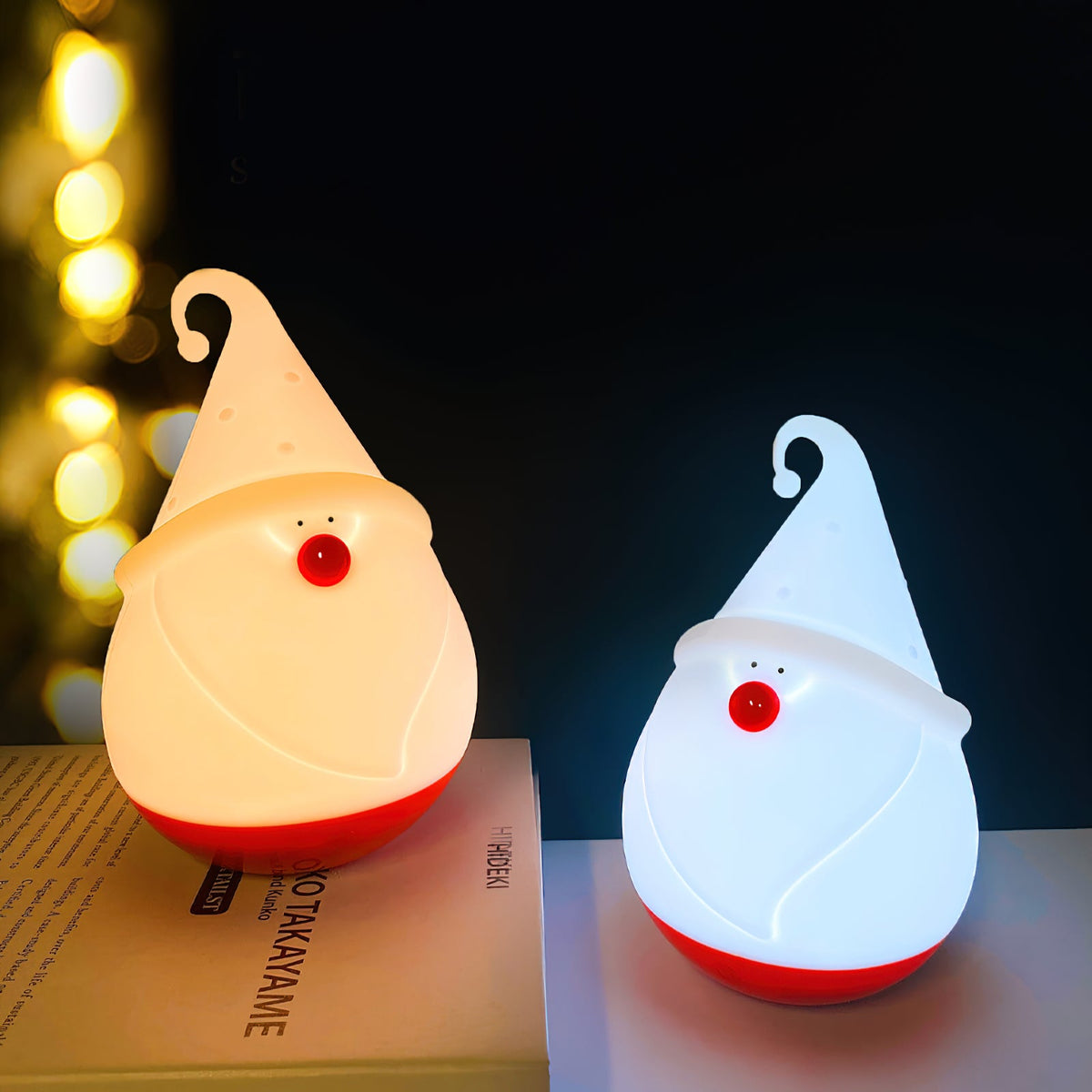 Snowman Night Light (Built-in Battery) - Rechargeable Silicone Holiday Lamp | Soft LED Nursery & Christmas Light