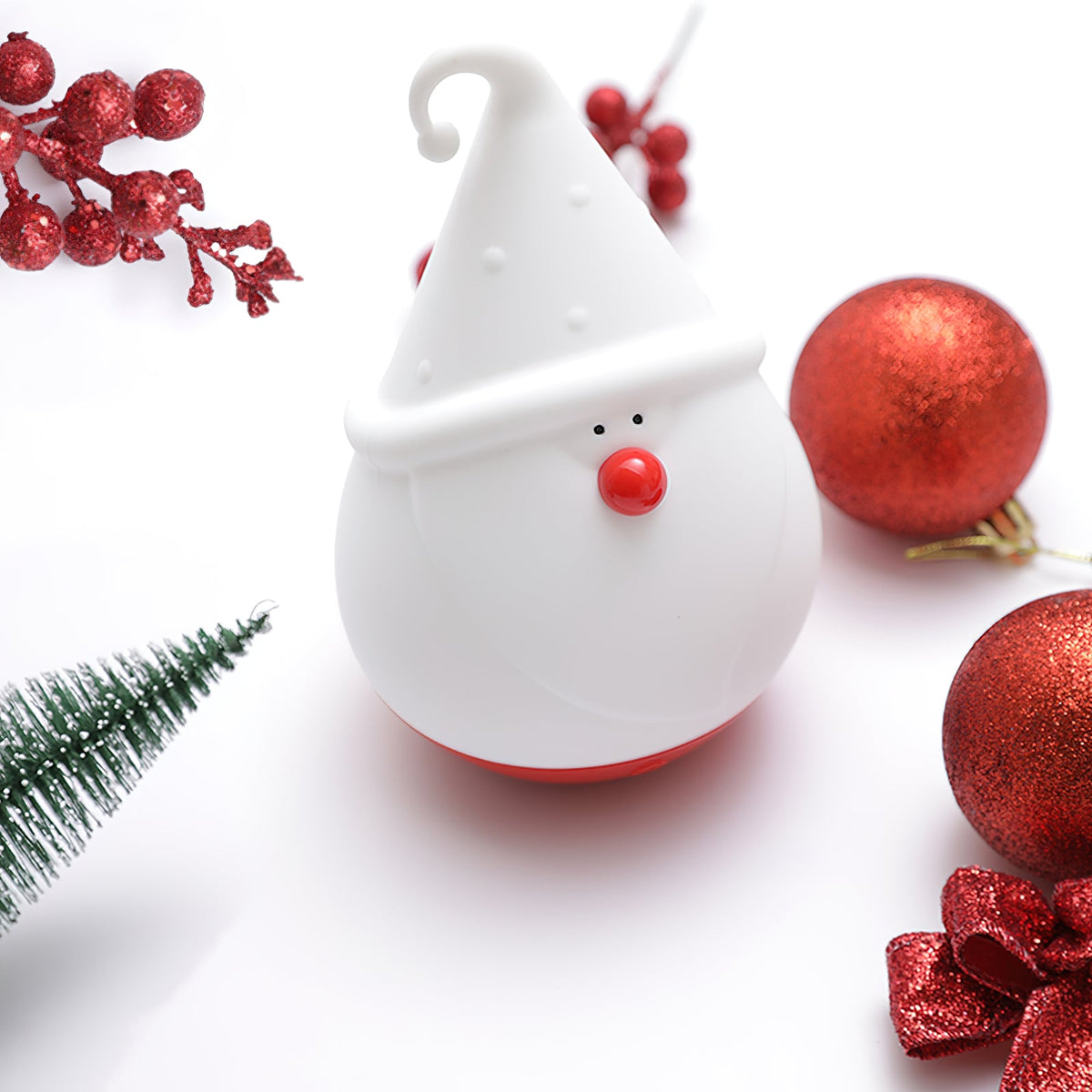 Snowman Night Light (Built-in Battery) - Rechargeable Silicone Holiday Lamp | Soft LED Nursery & Christmas Light