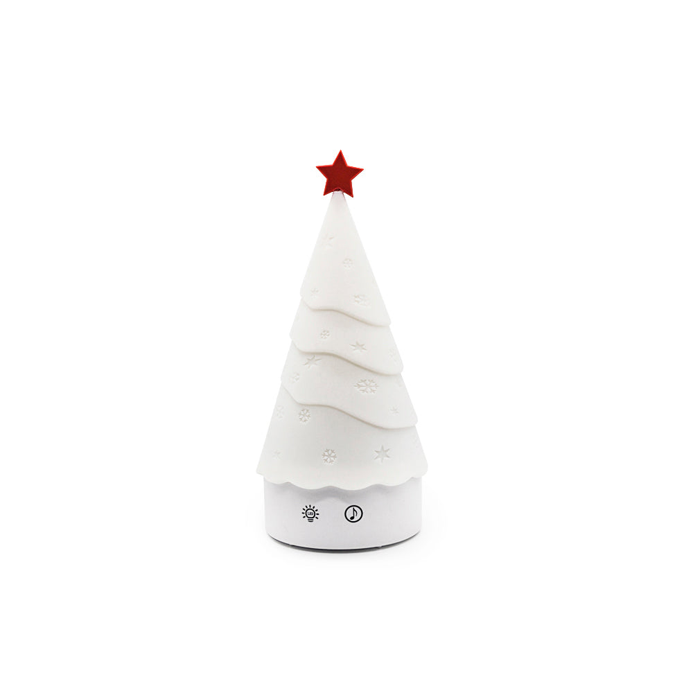 Tree Night Light (Built-in Battery) - Rechargeable Festive Snowman & Tree LED Light | Portable Holiday Decor