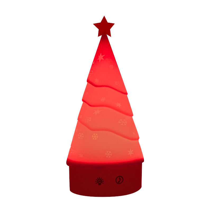 Tree Night Light (Built-in Battery) - Rechargeable Festive Snowman & Tree LED Light | Portable Holiday Decor