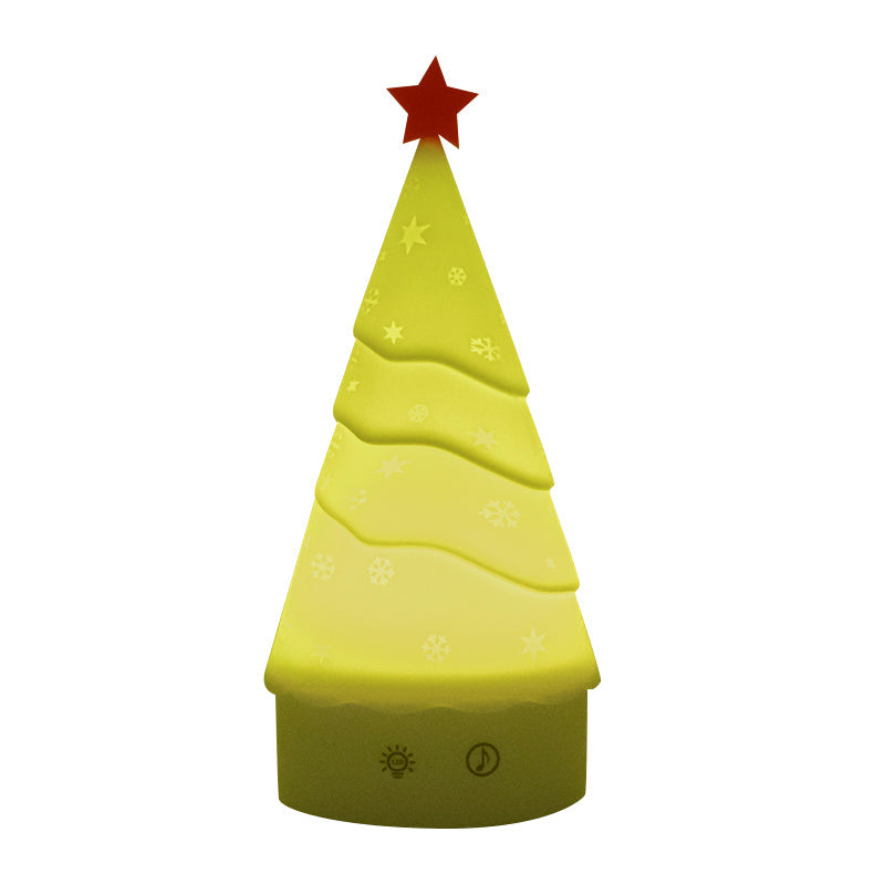 Tree Night Light (Built-in Battery) - Rechargeable Festive Snowman & Tree LED Light | Portable Holiday Decor