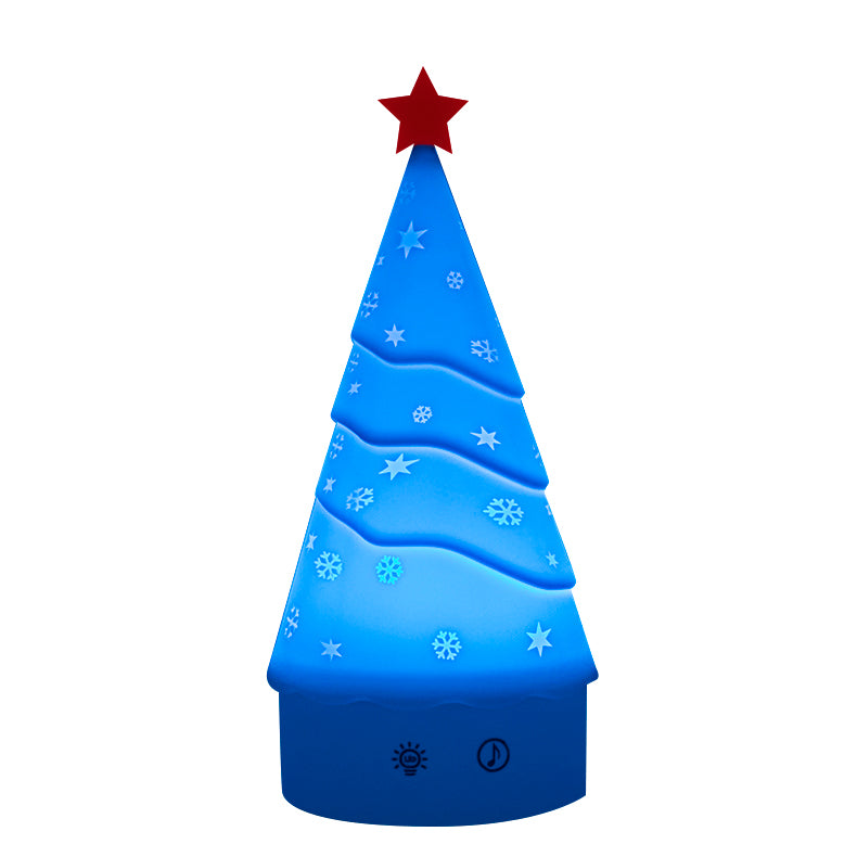 Tree Night Light (Built-in Battery) - Rechargeable Festive Snowman & Tree LED Light | Portable Holiday Decor