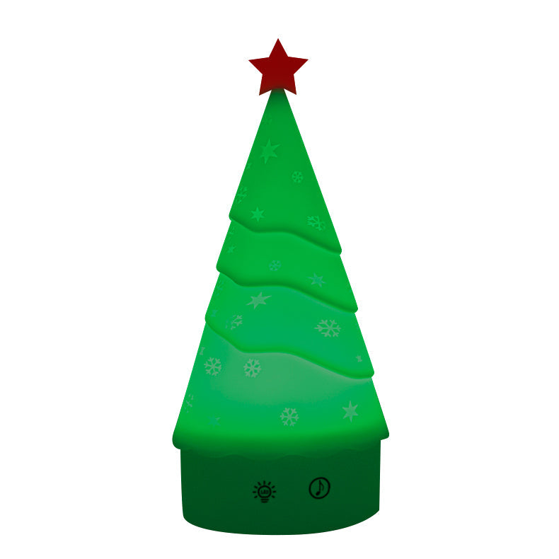 Tree Night Light (Built-in Battery) - Rechargeable Festive Snowman & Tree LED Light | Portable Holiday Decor